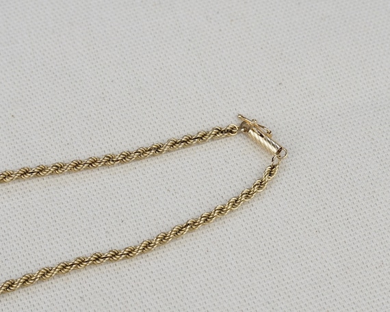 Vintage 22" Gold Rope Chain - image 4