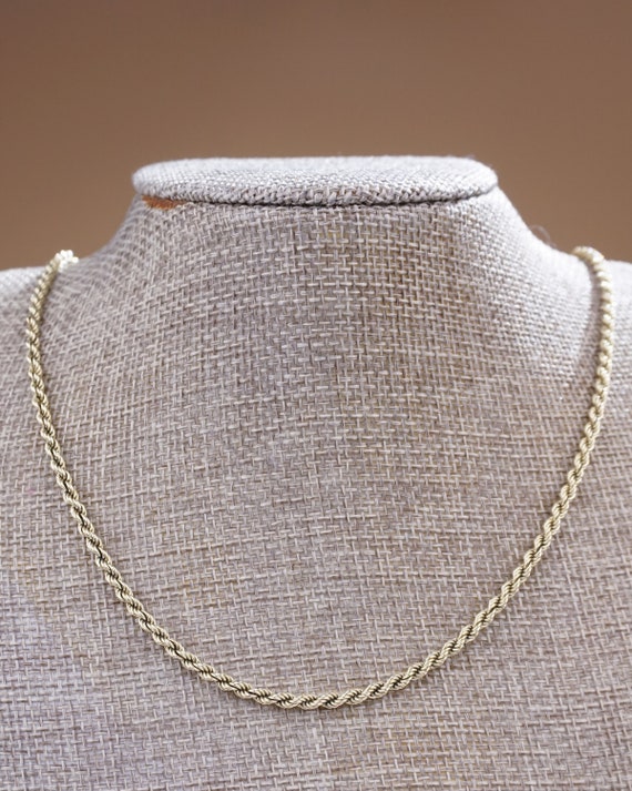 Vintage 22" Gold Rope Chain - image 1