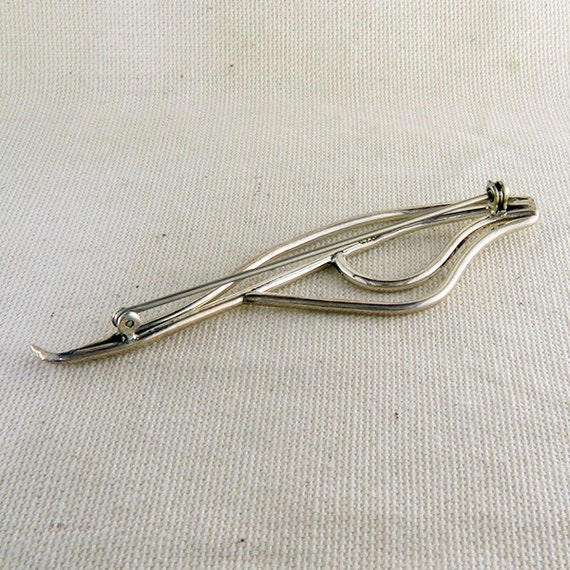 Large Vintage Sterling Silver Pin - image 2