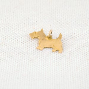 9KY Gold Scottish Terrier Dog Charm