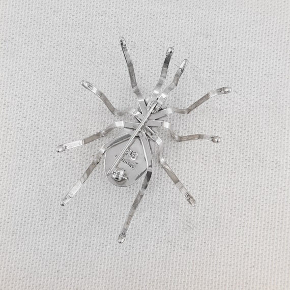 Vintage Silver Spider Brooch - image 5