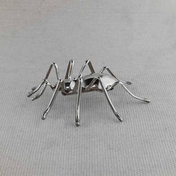 Vintage Silver Spider Brooch - image 3