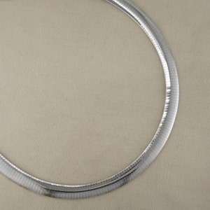Vintage Sterling Silver Omega Chain Necklace
