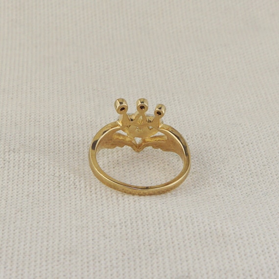 Vintage Trinity Claddagh Style Ring - image 4