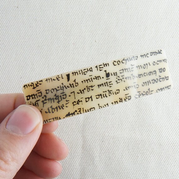 Celtic Script Glass Barrette - image 3