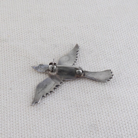 Vintage Silver Bird Pin - image 3