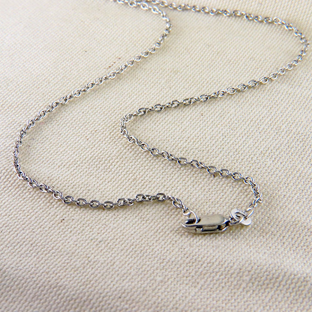 18 or 16 Sterling Silver Cable Chain Silver - Etsy