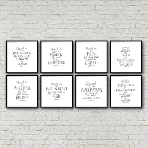 Beatitudes Christian Wall Art Prints: Sermon on the Mount (Digital Download)