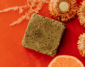 Orange & Spearmint Shampoo Bar | Normal Hair | Organic Matcha Green Tea