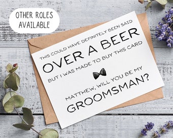 Could Have Been A Beer Best Man, Groomsman, Usher Proposal Card, Could have been a Beer, Funny Proposal Card, Gift From Groom, Wedding Party