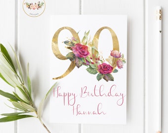 90th Birthday Cards Etsy