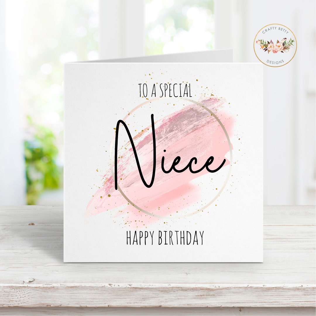 Niece Birthday Card Birthday Card Card to My Niece Etsy