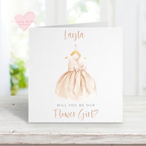 Personalised Flower Girl Proposal Card, Will You Be My Junior Bridesmaid, Wedding Party Keepsake Greetings Card, Flower Girl Wedding Day