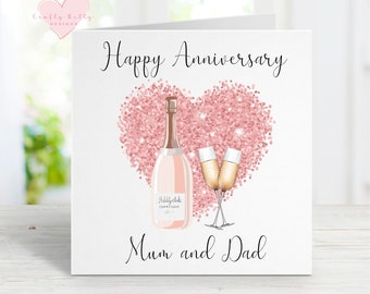 Personalised Anniversary Card | Anniversary Card | On Your Anniversary | To You Both On Your Anniversary | Happy Anniversary Card