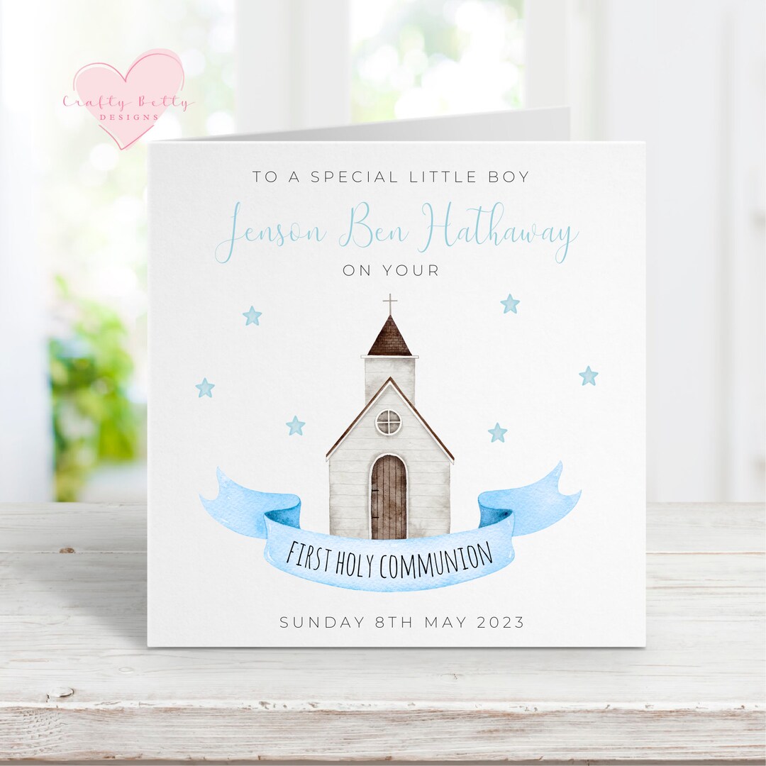 Personalised First Holy Communion Card, 1st Holy Communion Card ...