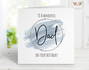 Dad Birthday Card | Birthday Card | Dad Card | Card For My Dad | Birthday Card For Dad | To Dad On Your Birthday | Male Card