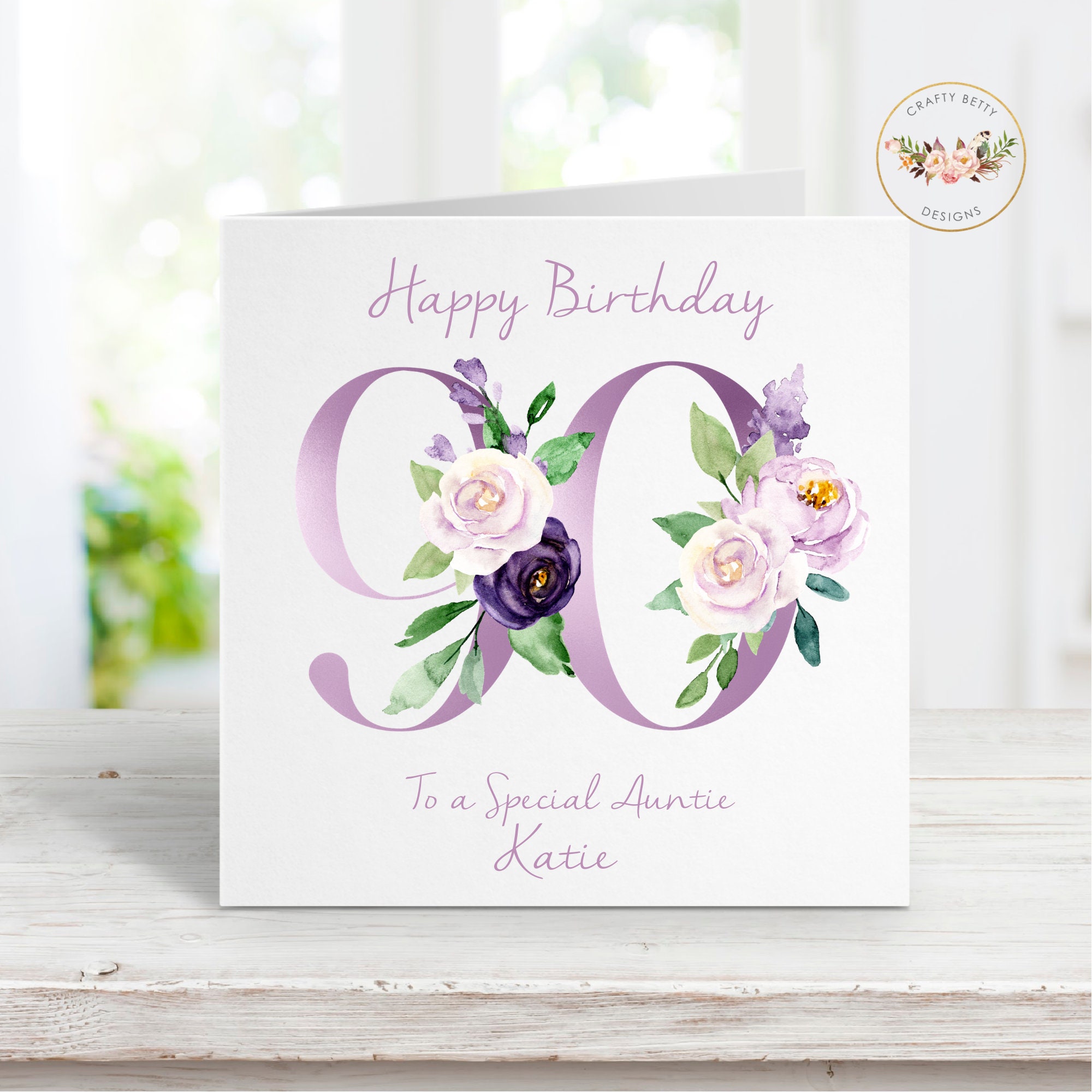 Happy 90th Birthday Card Personalised Card Personalised | Etsy