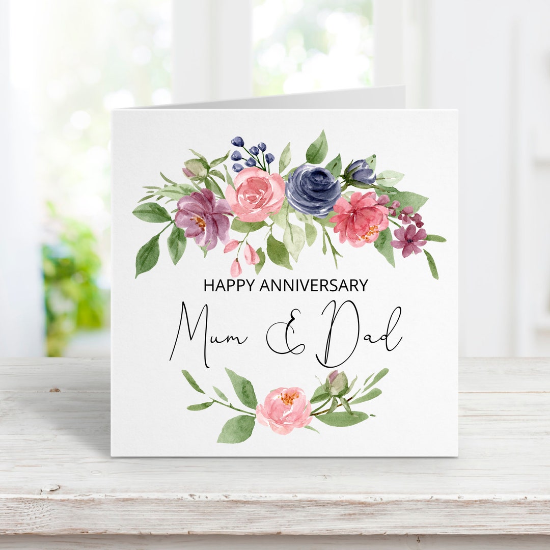 Personalised Anniversary Card Anniversary Card On Your Anniversary To