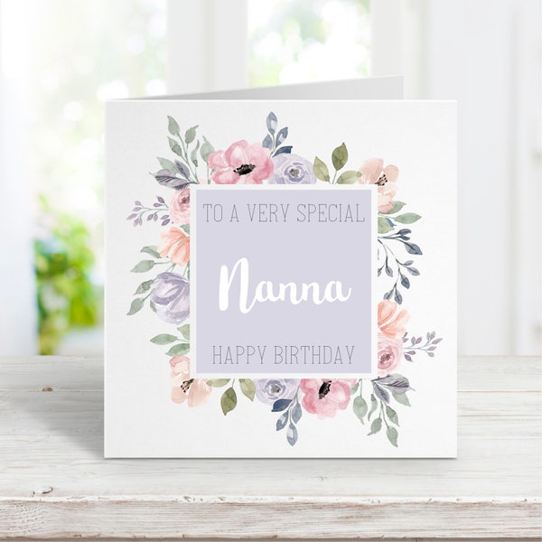 Nanna Birthday Card, Birthday Card, Card To My Nanna, Nanna Card, Card For My Nanna, Birthday Card For Nanna, Female Card, Nanna Card