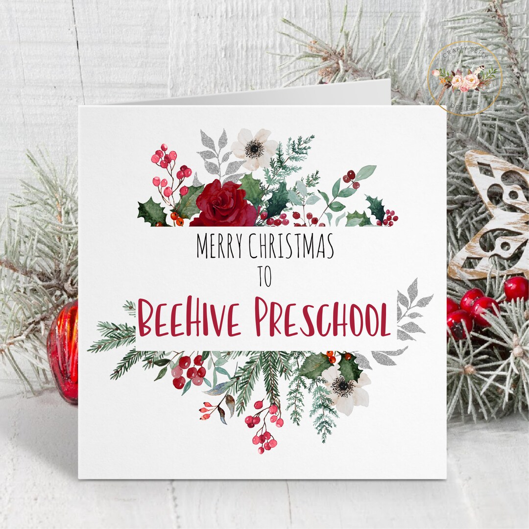 Personalised Preschool Christmas Card, Christmas Card, Card to My ...