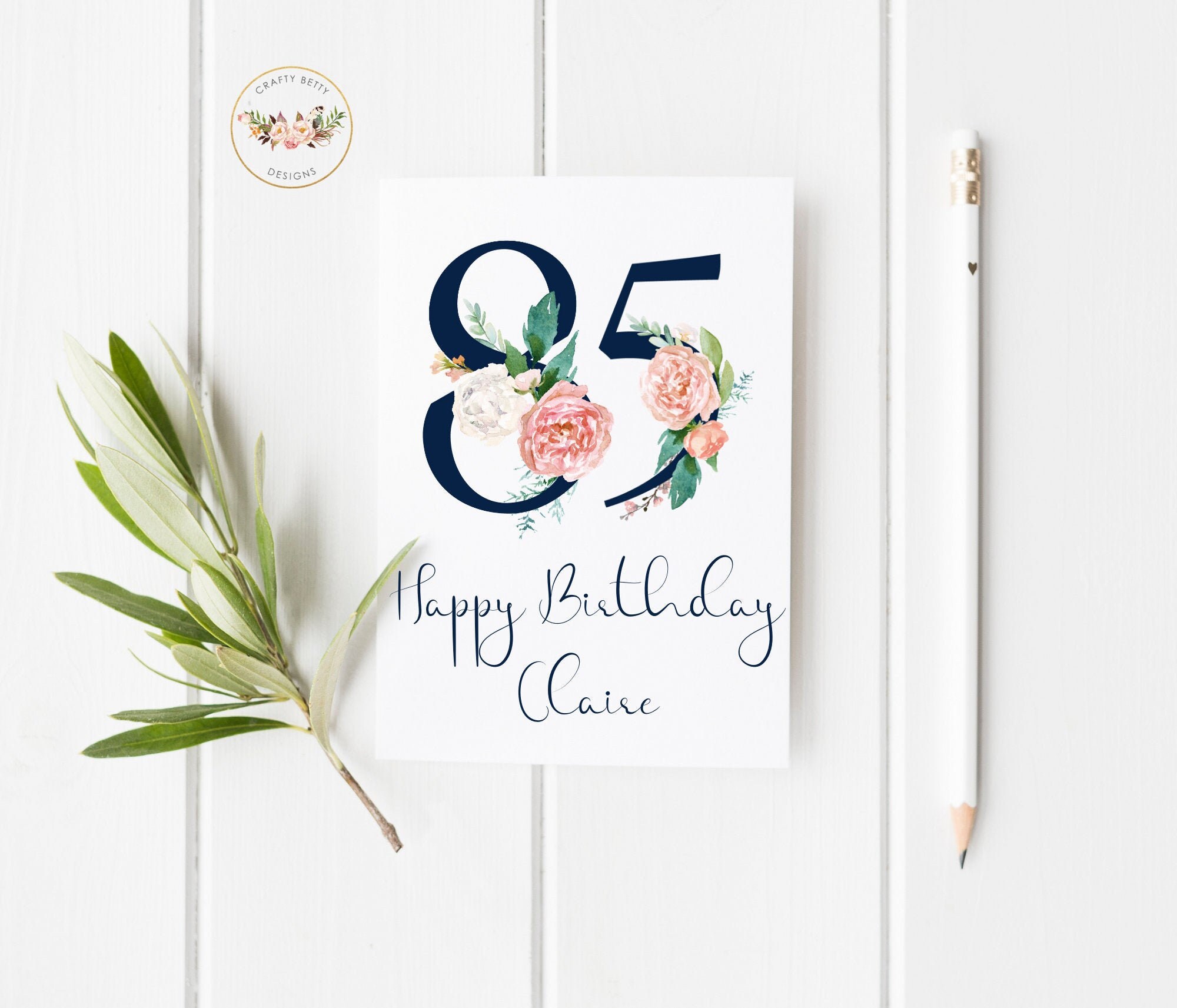 Happy 85th Birthday Card Personalised Card Personalised | Etsy