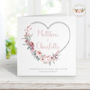 Personalised Engagement Card, 2023 Engagement, Engagement gift, Personalised Engagement Card, Congratulations on your Engagement card