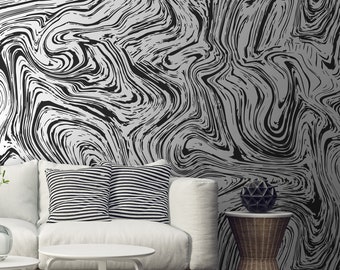 Abstract Lines Wallpaper | Self Adhesive Wallpaper, Removable Wallpaper, Temporary Wallpaper, Peel and Stick Wallpaper #212