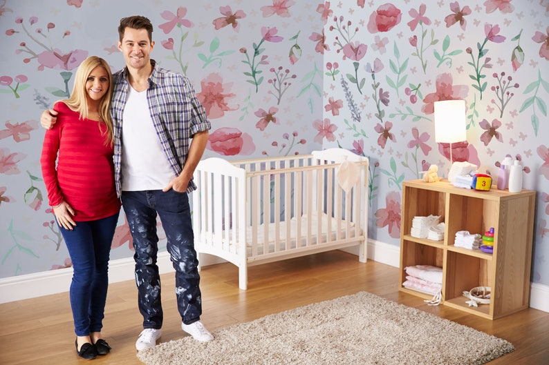 Wallpaper Wall mural Removable Wallpaper Floral Wallpaper Peel and Stick Wallpaper Self adhesive wallpaper #114 Removable Wallpaper