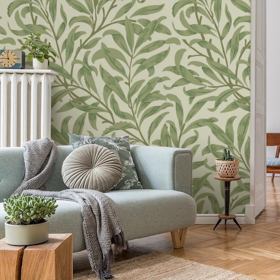 Buy Green Willow Bough Wallpaper Self Adhesive Wallpaper Online in India   Etsy