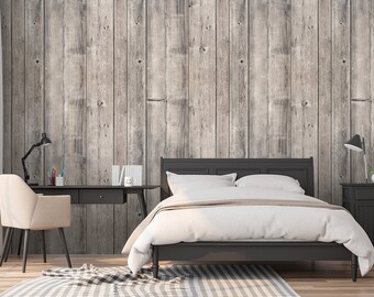 Herringbone Wood Wallpaper | Self Adhesive Wallpaper, Removable Wallpaper, Temporary Wallpaper, Peel and Stick Wallpaper #252
