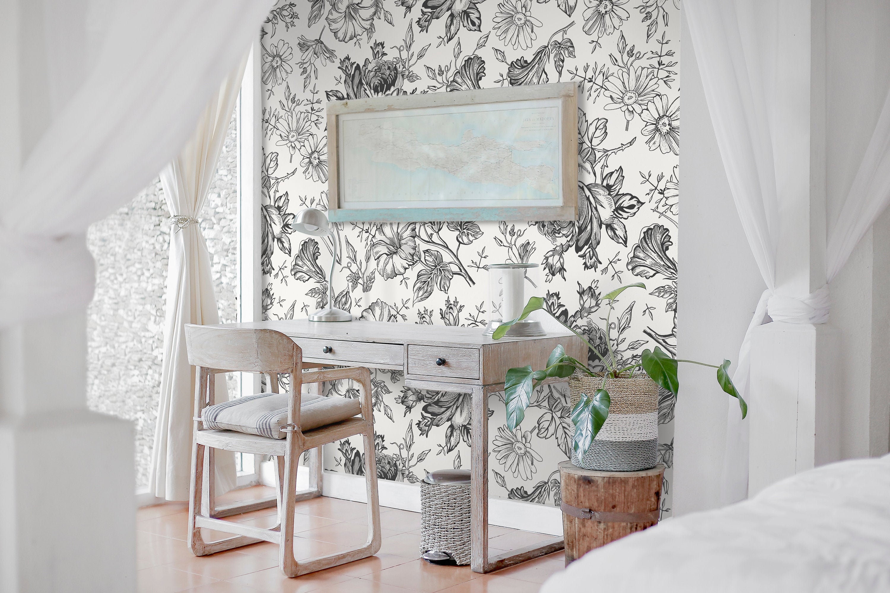 Petunia Flowers Wallpaper Wallpaper Wall mural Removable | Etsy