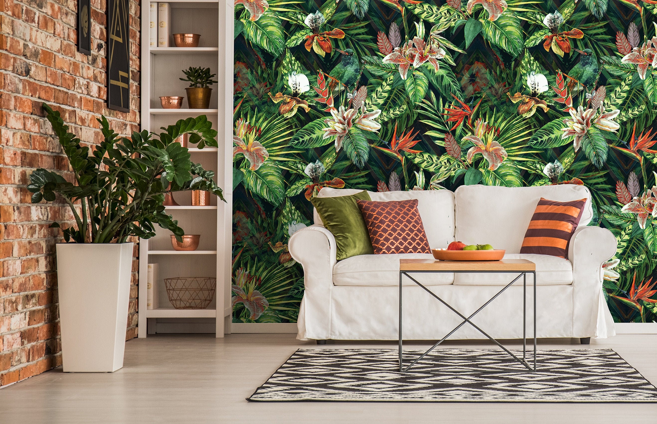 Juicy Jungle Wallpaper Wallpaper Self Adhesive Wallpaper | Etsy