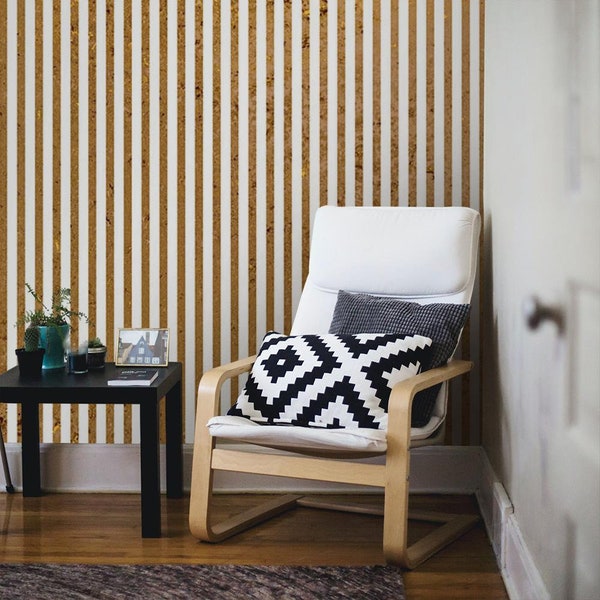 Vertical Stripe Wallpaper Etsy