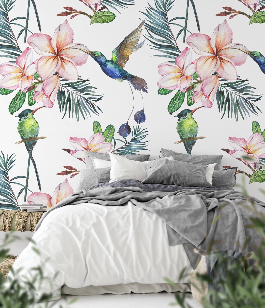 Colorful Hummingbird Wallpaper Self Adhesive Wallpaper, Removable