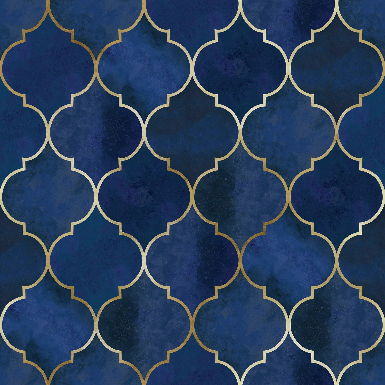 Blue Moroccan Pattern Wallpaper Self Adhesive Wallpaper - Etsy