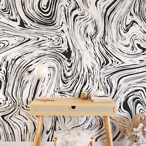 Wallpaper Abstract Style, Geometric Wallpaper, Removable Wallpaper, Bathroom Wallpaper, Temporary Wallpaper, Modern Wallpaper #212