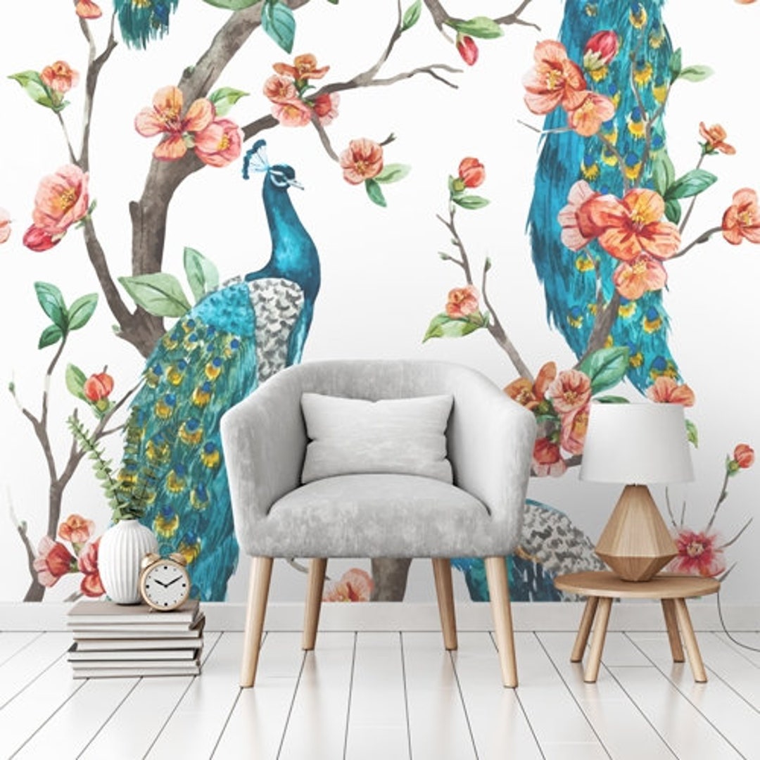 Buy 3D Asian Beautiful Peacock 45 Removable Wallpaper Self Online in India   Etsy