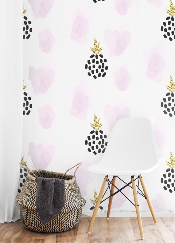 Removable Wallpaper Pink and White Wallpaper Self Adhesive | Etsy