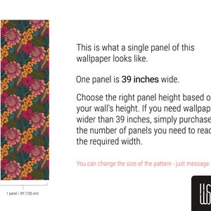 Compositions of Exotic Flowers Wallpaper | Self Adhesive Wallpaper, Removable Wallpaper, Temporary Wallpaper, Peel and Stick Wallpaper #724 image 2