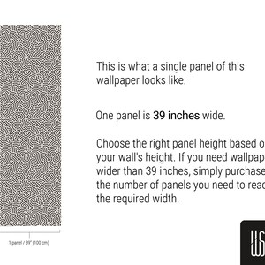 Abstract shapes wallpaper, black and white retro lines wall art, vintage japandi style wallpaper home decor, removable peel and stick #688 image 2