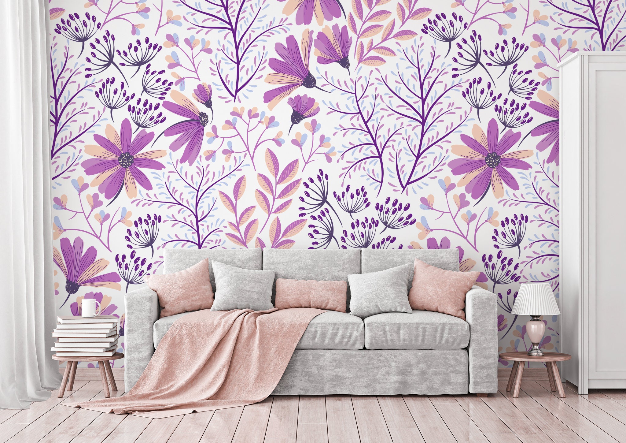 Purple Wallpaper - Etsy UK Purple Wallpaper - Etsy UK