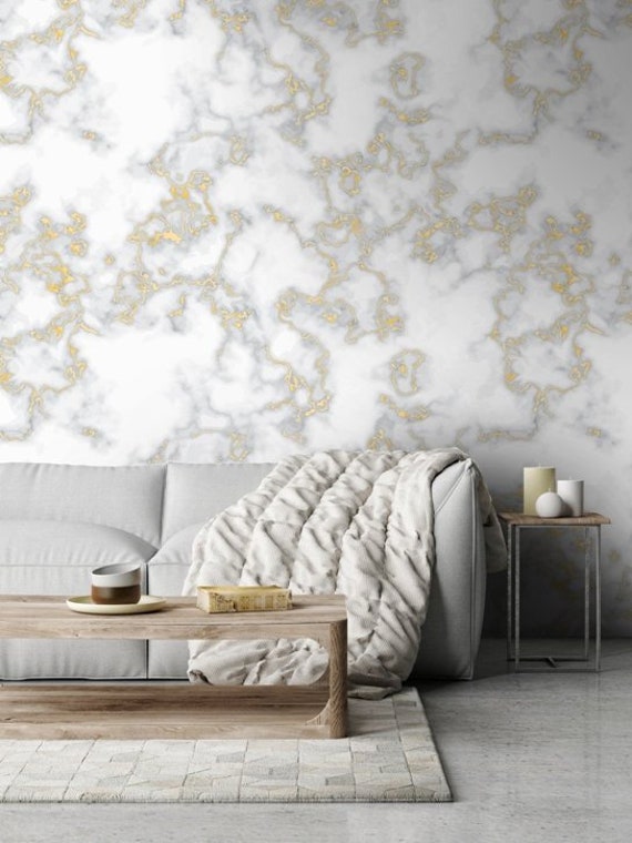 Soft Marble Wallpaper Self Adhesive Wallpaper Wall Mural Etsy