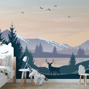Nature Landscape Wallpaper | Self Adhesive Wallpaper, Removable Wallpaper, Temporary Wallpaper, Peel and Stick Wallpaper #593