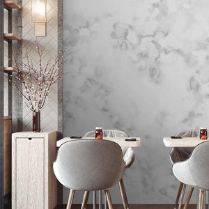 Papier peint en marbre blanc | Papier peint auto-adhésif, papier peint amovible, papier peint temporaire, papier peint autocollant #828