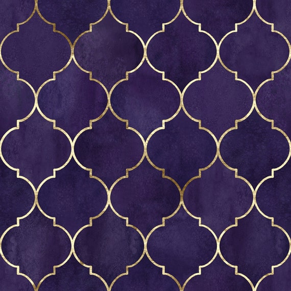 Purple Moroccan Pattern Wallpaper Self Adhesive Wallpaper - Etsy
