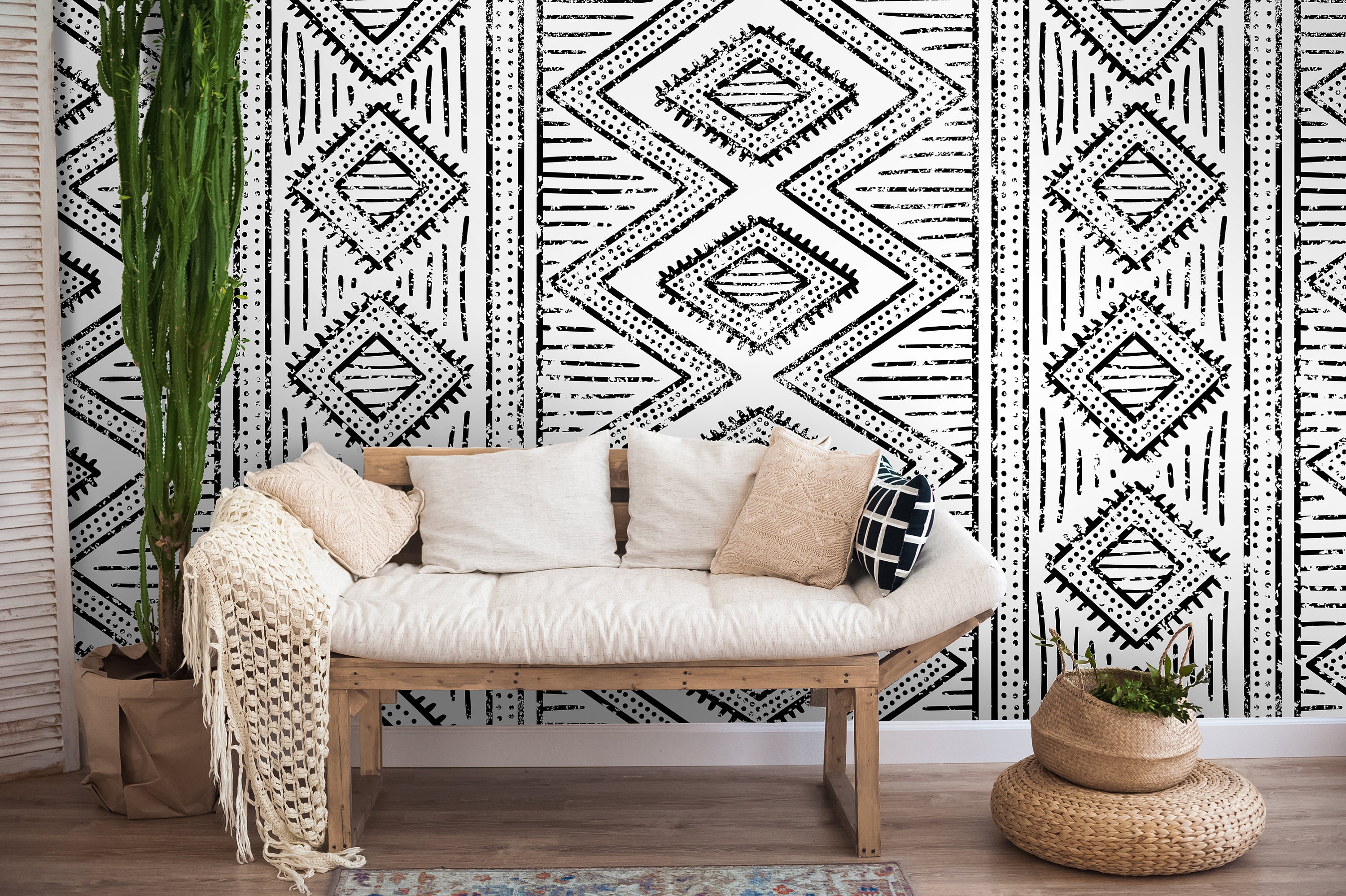 African Ethnic Theme Wallpaper Self Adhesive Wallpaper - Etsy UK