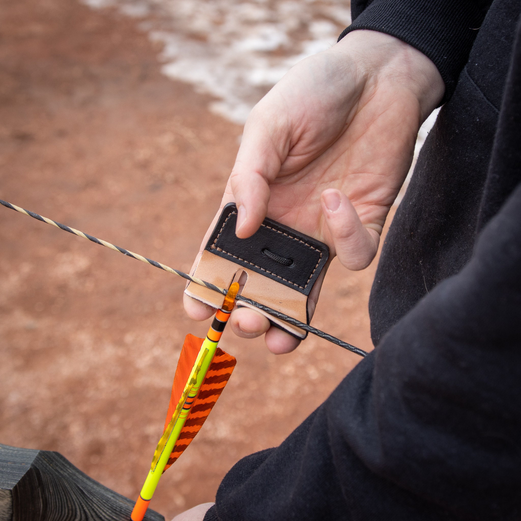 SPLIT FINGER TAB Shell Cordovan Leather Left/right Hand Etsy