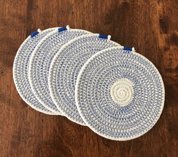 Rope coasters fabric coasters drink coasters set of four coasters