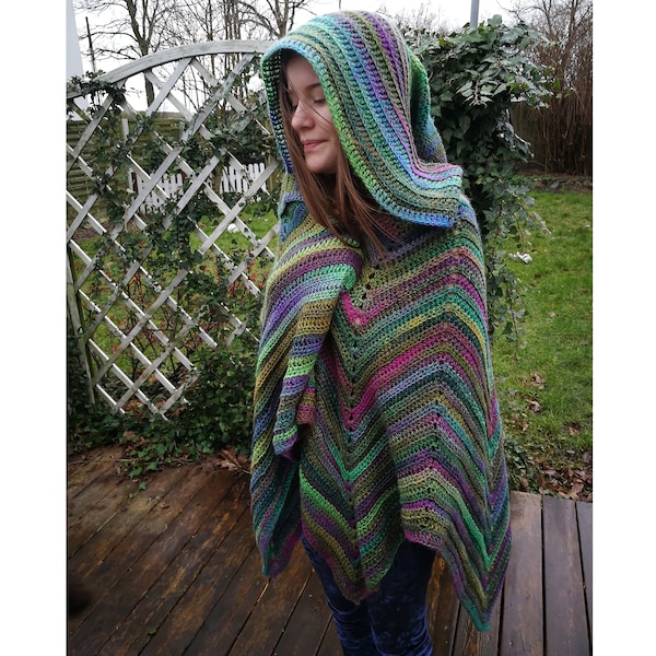 Crochet Hooded Cape - Etsy