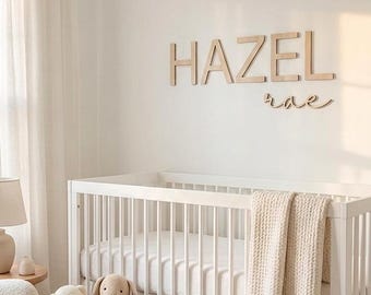 First/Middle or Last name / Nursey Name Double Name Sign / Custom Name Signs for Crib / Home Decor